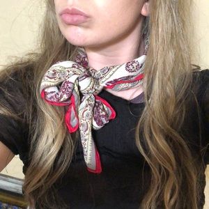 French Styled Pink & Cream Scarf